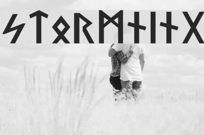 Stormning Font examples