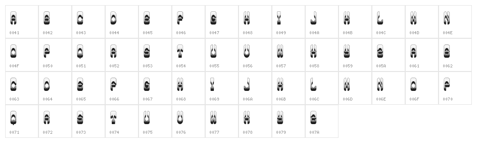 Storms Regular Character Map