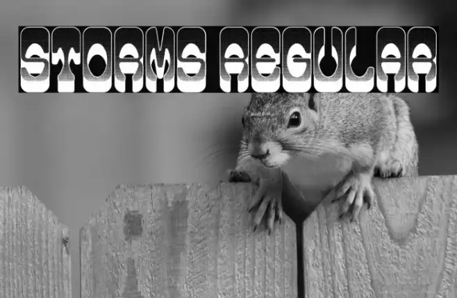 Storms Regular Font examples