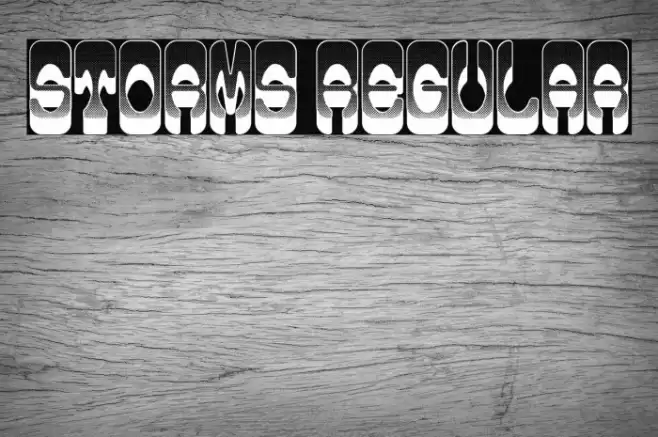 Storms Regular Font examples