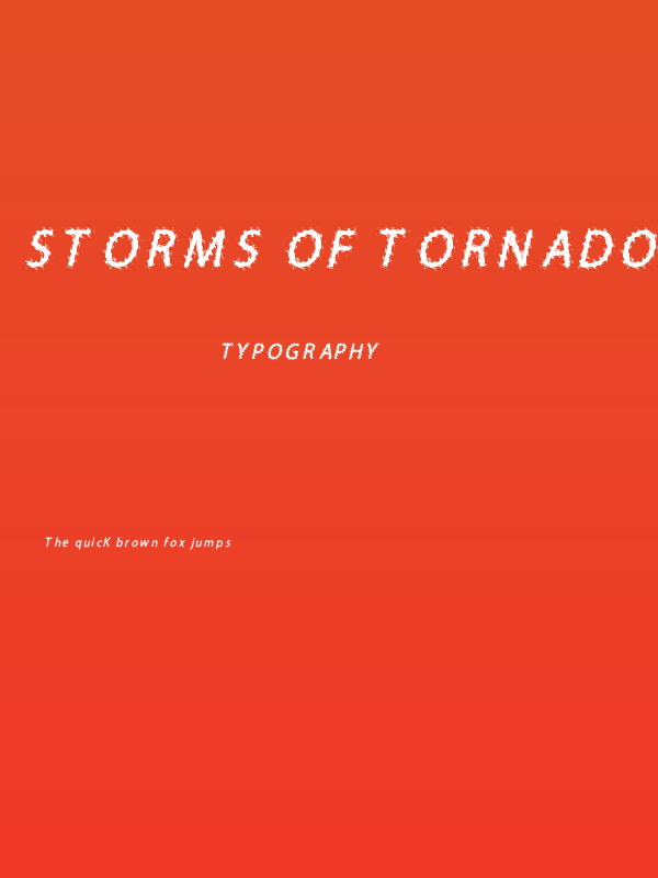 Storms of Tornado Italic Poster