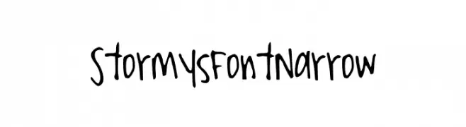 StormysFontNarrow Font