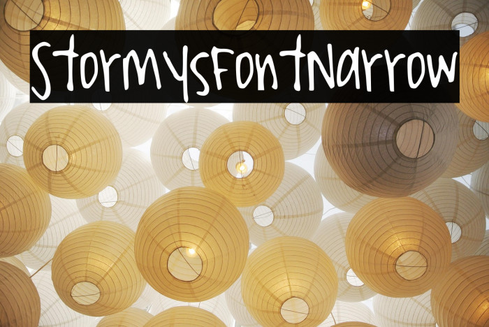 StormysFontNarrow フォント examples