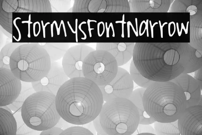 StormysFontNarrow Font examples