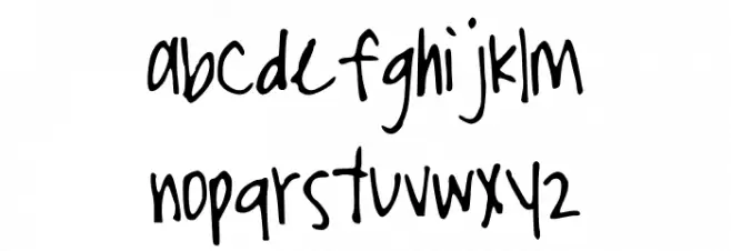 StormysFontNarrow Font LOWERCASE