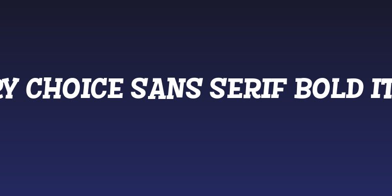 Story Choice Sans Serif Bold Italic Social Header