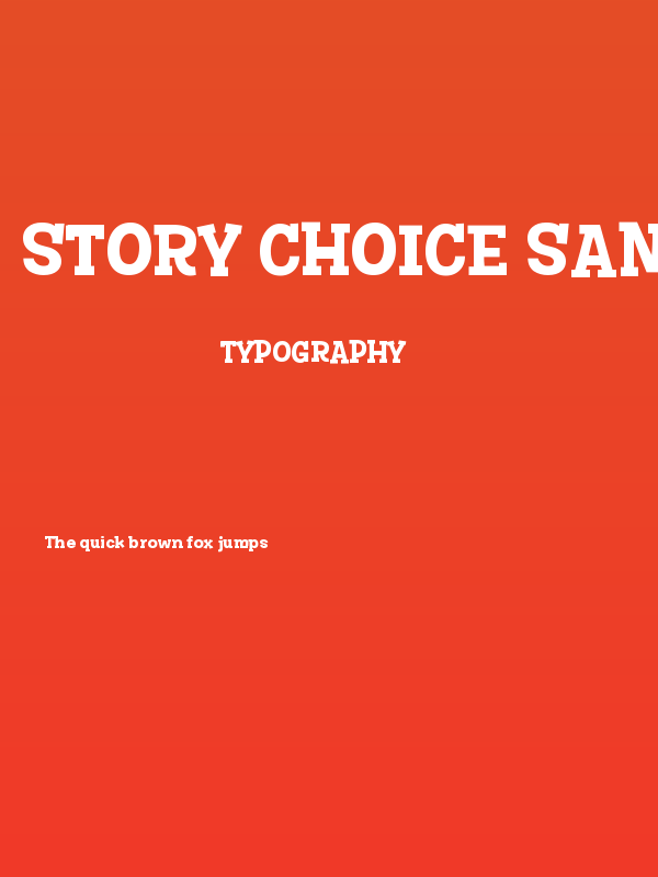 Story Choice Sans Serif Bold Poster