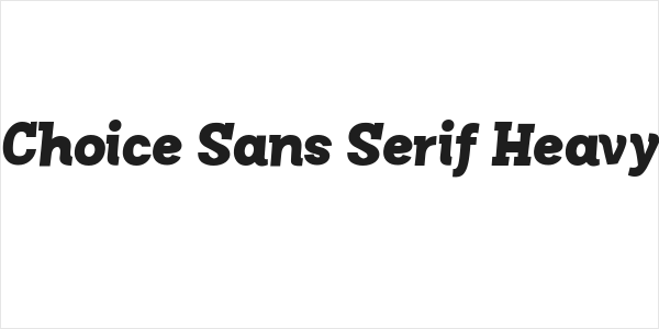 Story Choice Sans Serif Heavy Italic Logo