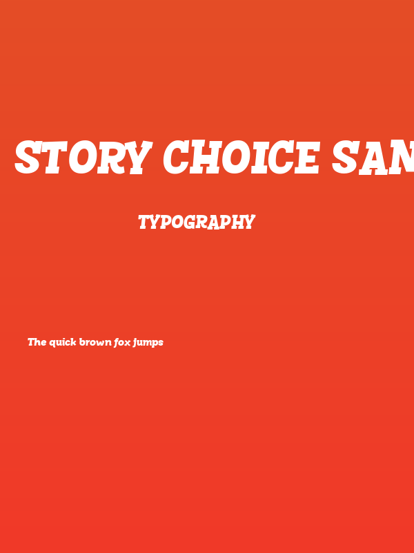 Story Choice Sans Serif Heavy Italic Poster