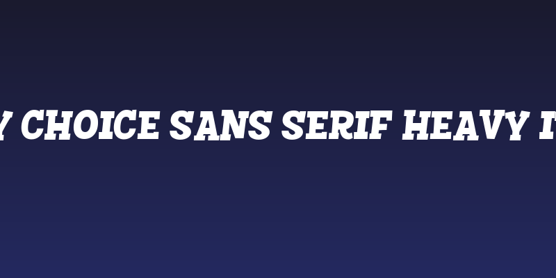 Story Choice Sans Serif Heavy Italic Social Header
