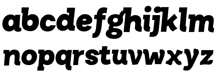 Story Choice Sans Serif Heavy Italic Font LOWERCASE