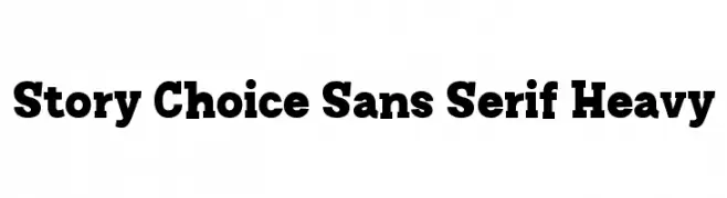 Story Choice Sans Serif Heavy  Free Fonts Download