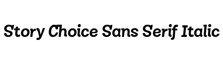 Story Choice Sans Serif Italic  フリーフォントのダウンロード