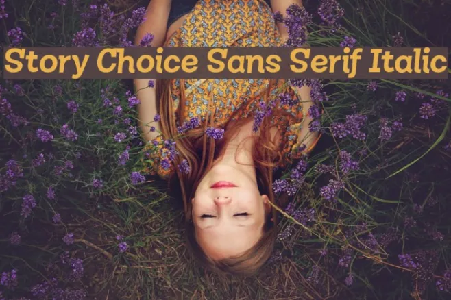 Story Choice Sans Serif Italic Example 1