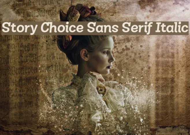 Story Choice Sans Serif Italic Example 3