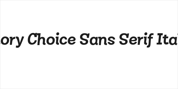 Story Choice Sans Serif Italic Logo