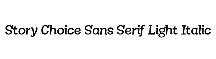 Story Choice Sans Serif Light Italic  les polices de caractères gratuit tlcharger
