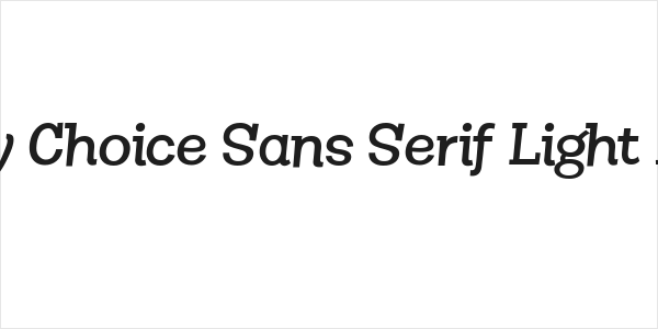Story Choice Sans Serif Light Italic Logo