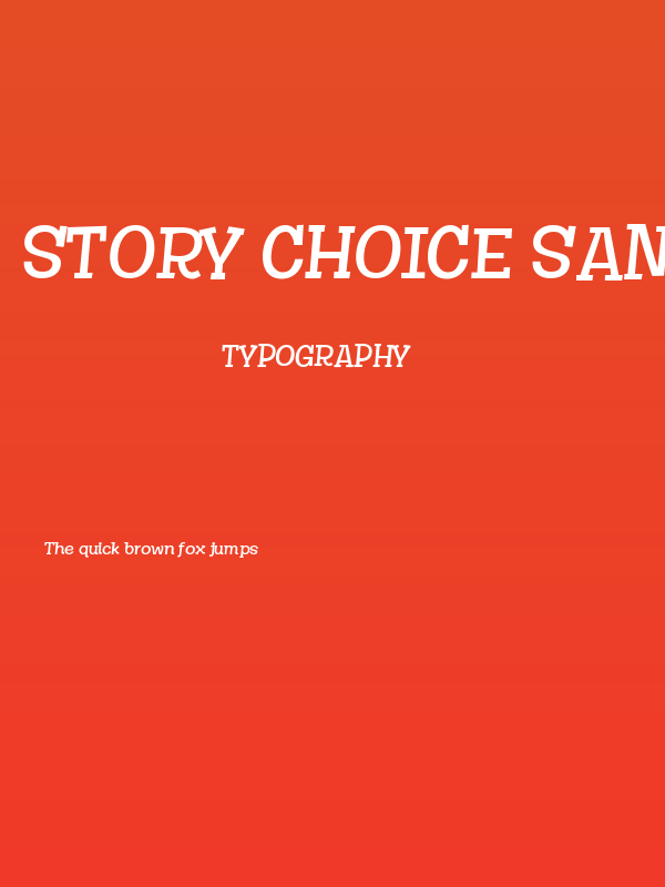 Story Choice Sans Serif Light Italic Poster