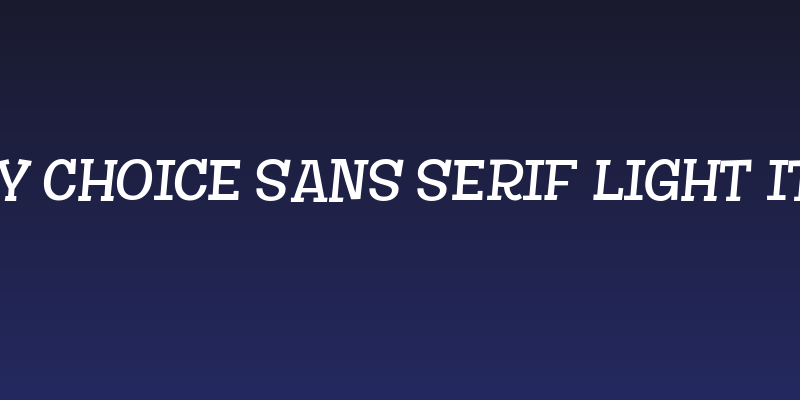 Story Choice Sans Serif Light Italic Social Header