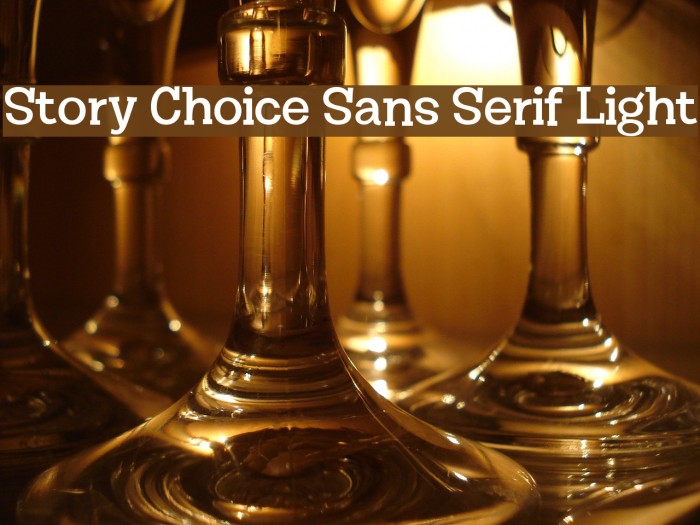 Story Choice Sans Serif Light Font examples