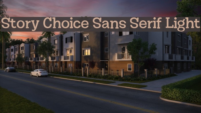 Story Choice Sans Serif Light Font examples