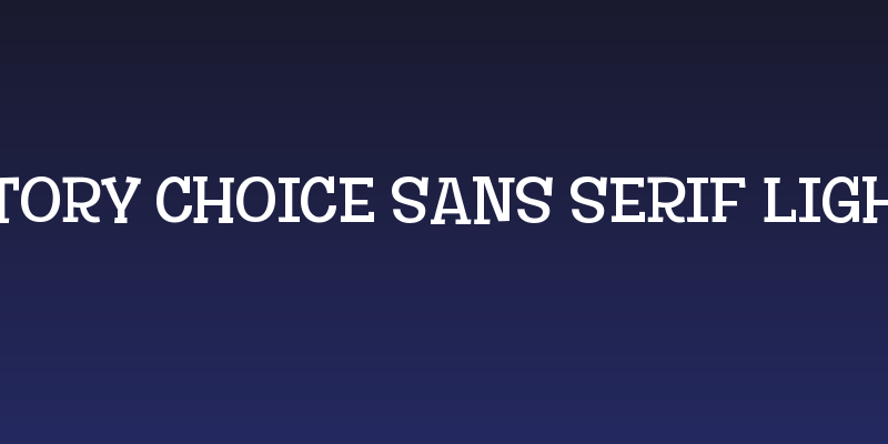 Story Choice Sans Serif Light Social Header