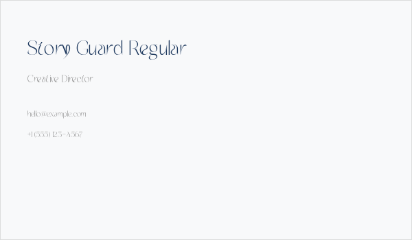 Story Guard Regular Business Card