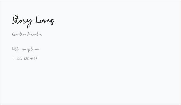 Story Loves Business Card