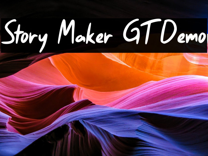 Story Maker GT Demo Example 1