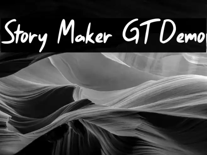 Story Maker GT Demo Font examples