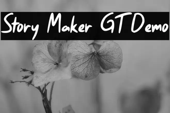 Story Maker GT Demo Font examples