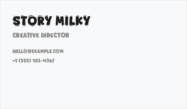 Story Milky Business Card