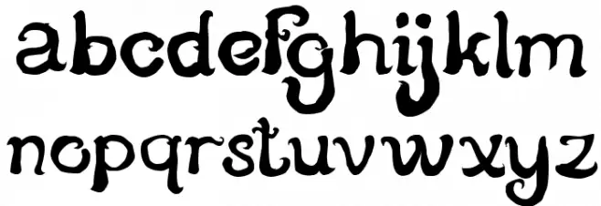 Story Telling Schriftart Kleinbuchstaben