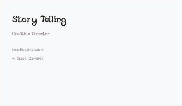 Story Telling Business Card