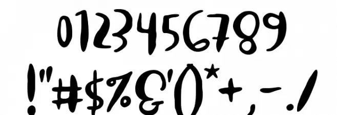 Story of Super Boys Font OTHER CHARS