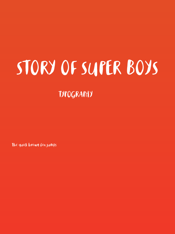 Story of Super Boys Poster