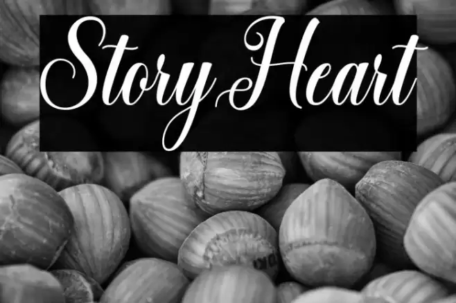 StoryHeart Font examples