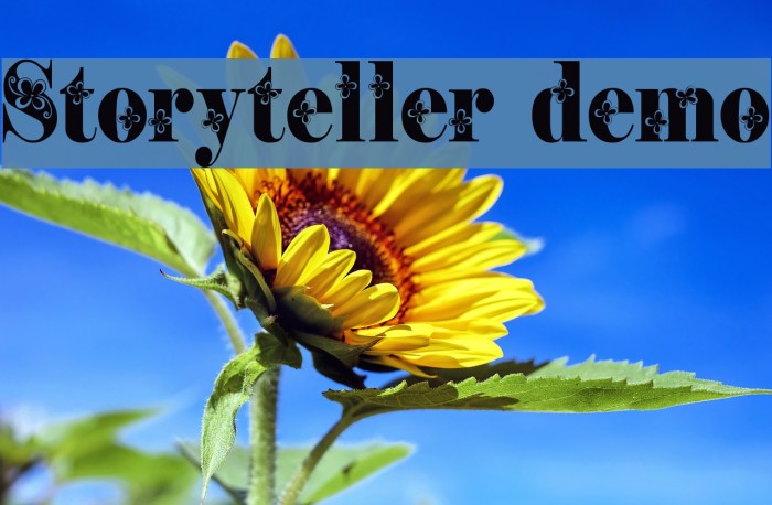 Storyteller Demo Font examples