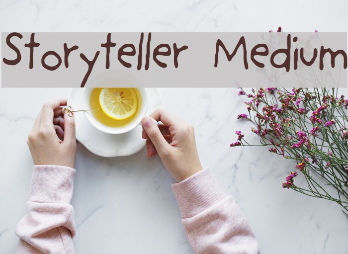Storyteller Medium Font examples