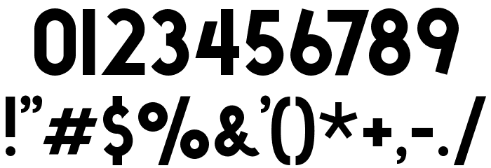 Stout Deco Font OTHER CHARS