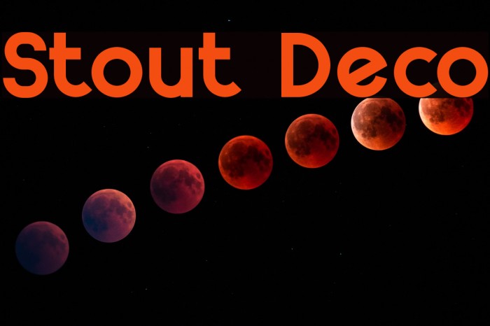 Stout Deco Font examples