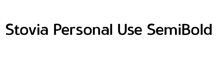 Stovia Personal Use SemiBold  baixar fontes gratis