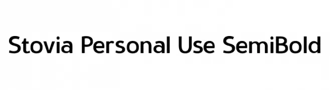 Stovia Personal Use SemiBold  नि: शुल्क फ़ॉन्ट्स डाउनलोड