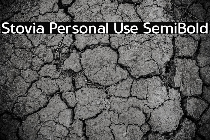 Stovia Personal Use SemiBold Example 2