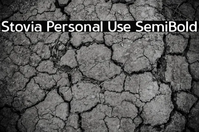Stovia Personal Use SemiBold Example 2