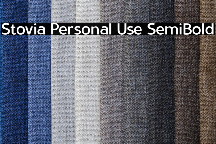 Stovia Personal Use SemiBold Example 3