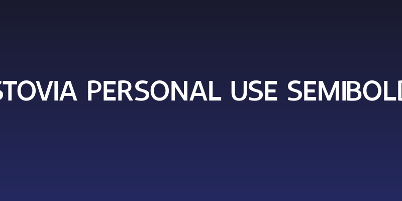 Stovia Personal Use SemiBold Social Header