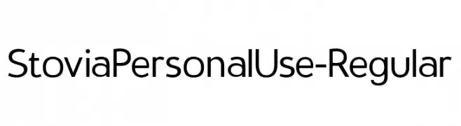 StoviaPersonalUse-Regular  تنزيل الخطوط