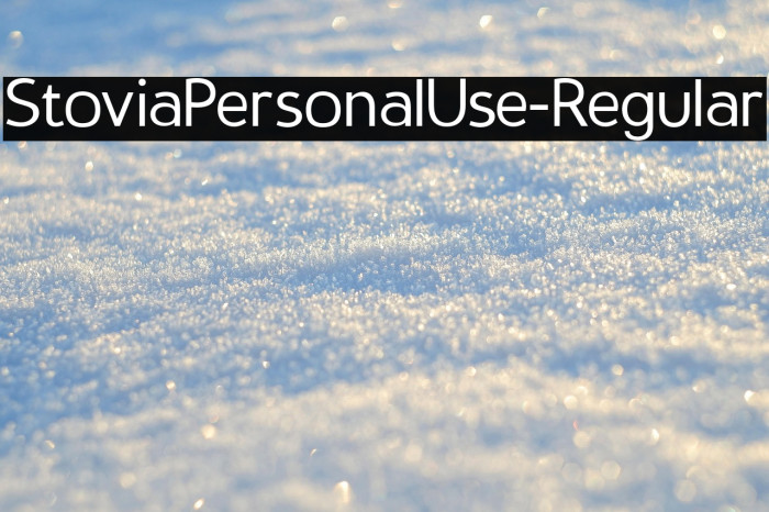 StoviaPersonalUse-Regular Example 1